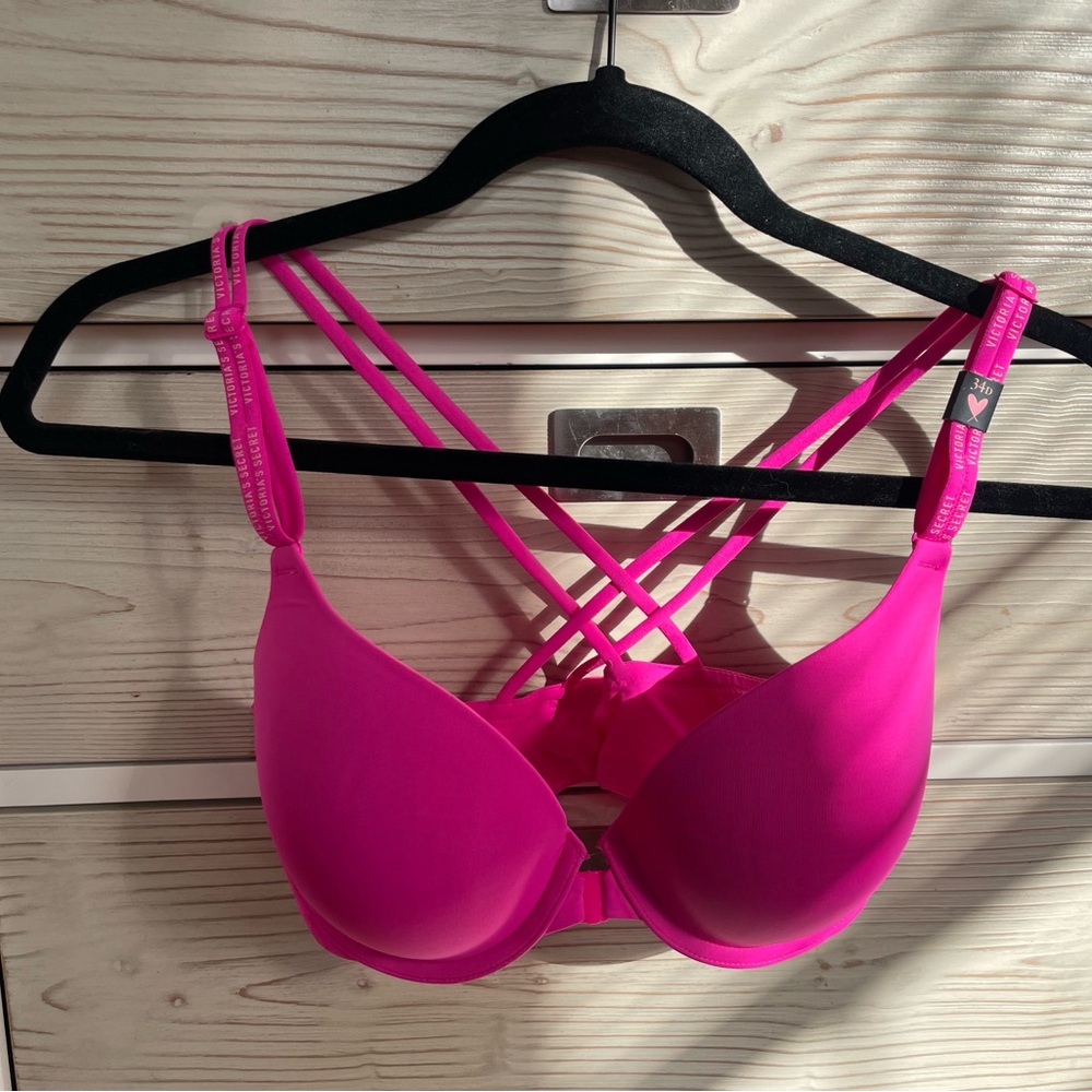 Victoria's Secret Hot Pink Push Up Bra 34D